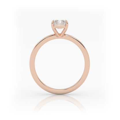 Pierścionek Zaręczynowy Solitarny z Różowego Złota 18k z Diamentem o Szlifie Radiant